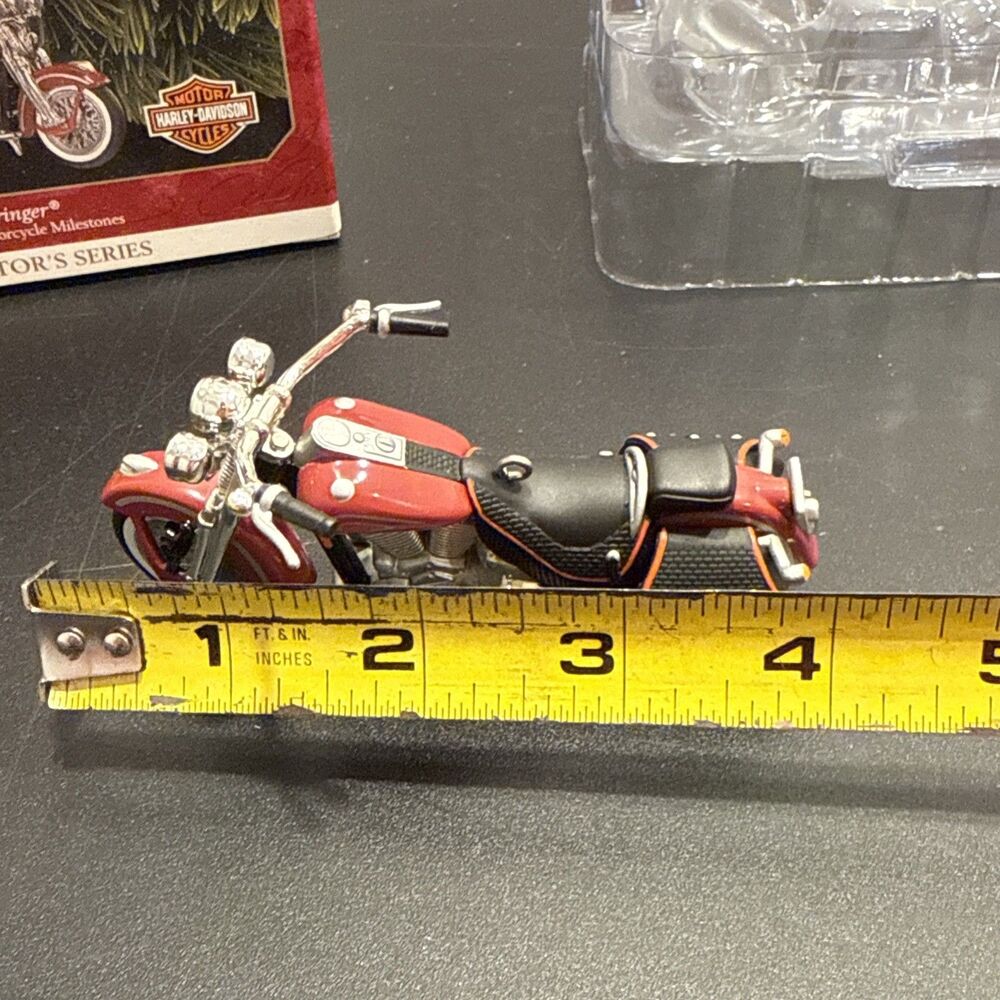 Vtg Hallmark Harley Davidson 1999 HD Heritage Springer keepsake Xmas ornament - Picture 4 of 10